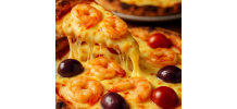 PIZZA DE CAMARÃO COM CATUPIRY