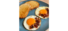 Pão com Ovos e Bacon 