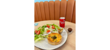 Combo de Quiche com Salada + Coca Cola + Brigadeiro ao Leite